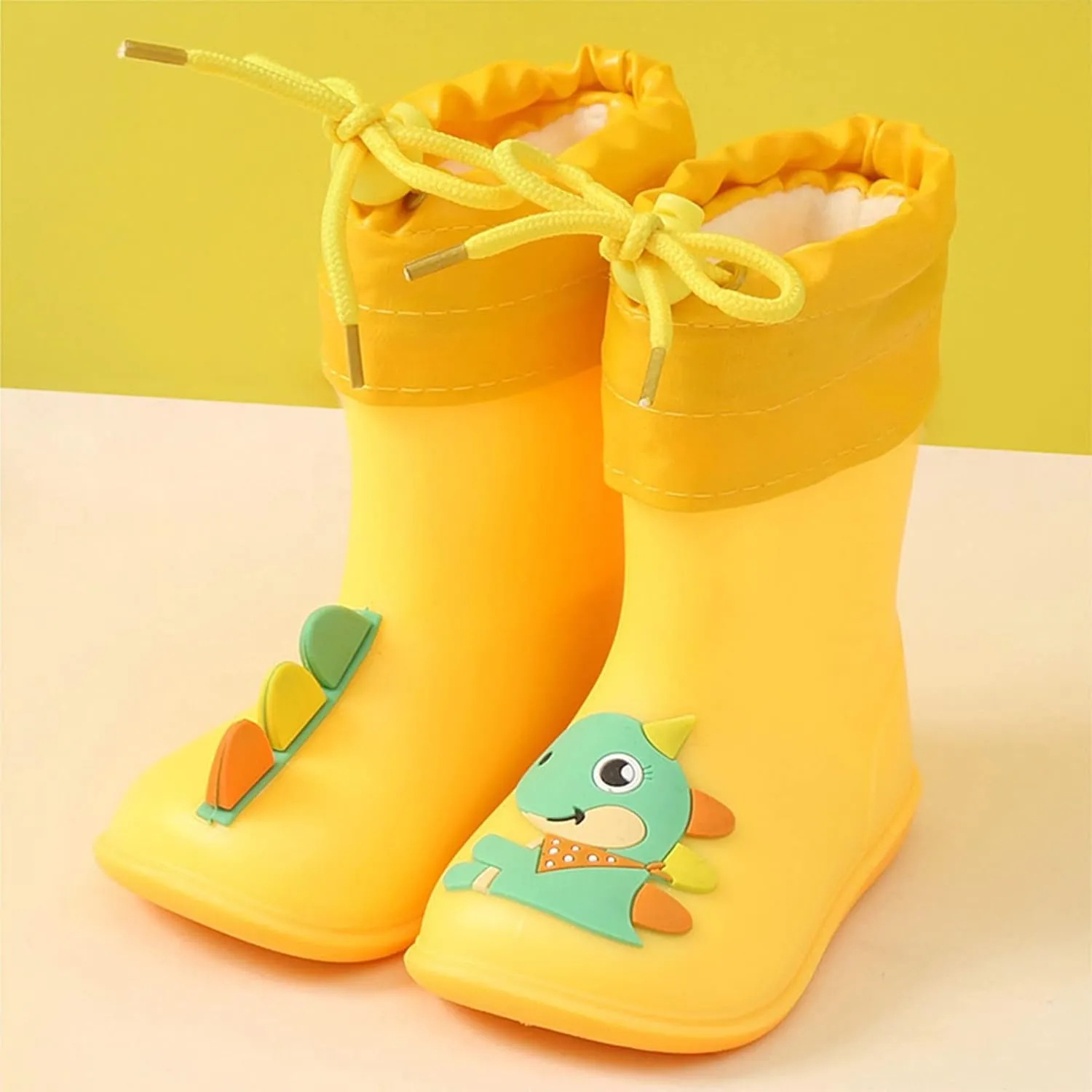 Kids Rain Boots Glitter Boys Girls Easy-on Handles Sparkly Waterproof Boots Outdoor Playing Rain Boot Unisex-Child