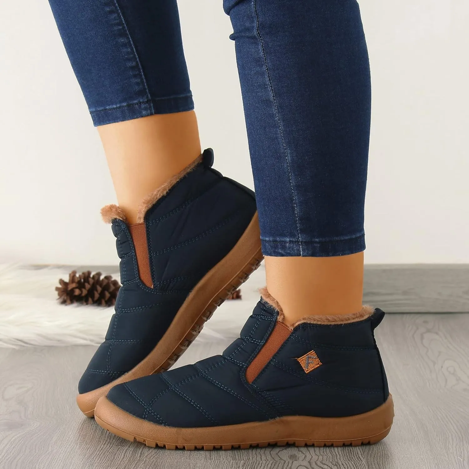 Knee High Snow Boots for Women Waterproof Non Slip Womens Tall Winter Snow Boots Snow Boots for Women Wide Waterproof Outdoor Boots Women Rubber Botas De Nieve Para Mujer Talla 4