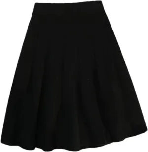 Knitted Pleated Short Mini Skirt Women Sexy Elastic High Waist Fashion Ladies Big Swing Skirt