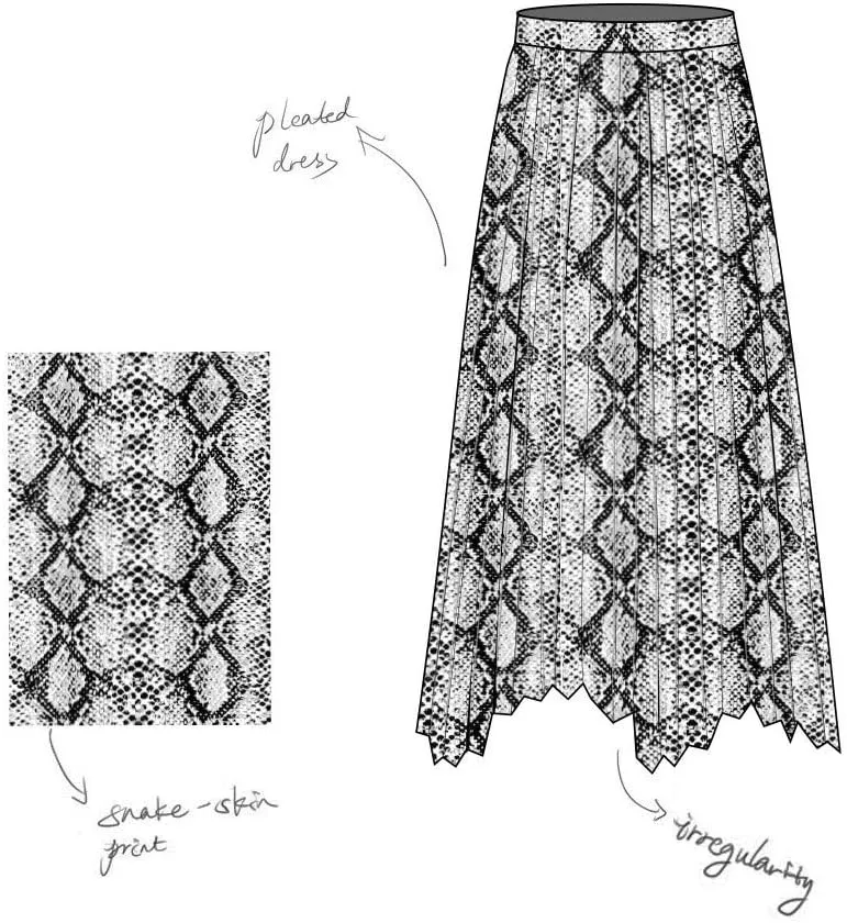 lalc Women's Summer Chiffon Casual Elastic Waist A Line Print Pleated Midi Skirt Dress