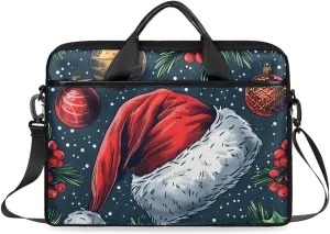 Laptop Shoulder Bag Art Christmas Winter Tablet Computer Notebook Sleeve Messenger Bags Carrying Case with Strap Briefcase Tote for 14 15 in Laptops