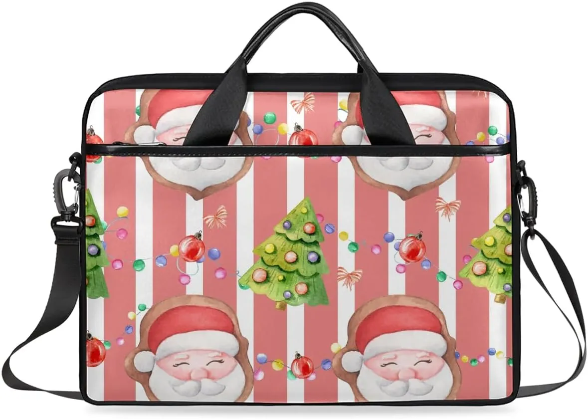 Laptop Shoulder Bag Christmas Design Tablet Computer Notebook Sleeve Messenger Bags Carrying Case with Strap Briefcase Tote for 14 15 in Laptops