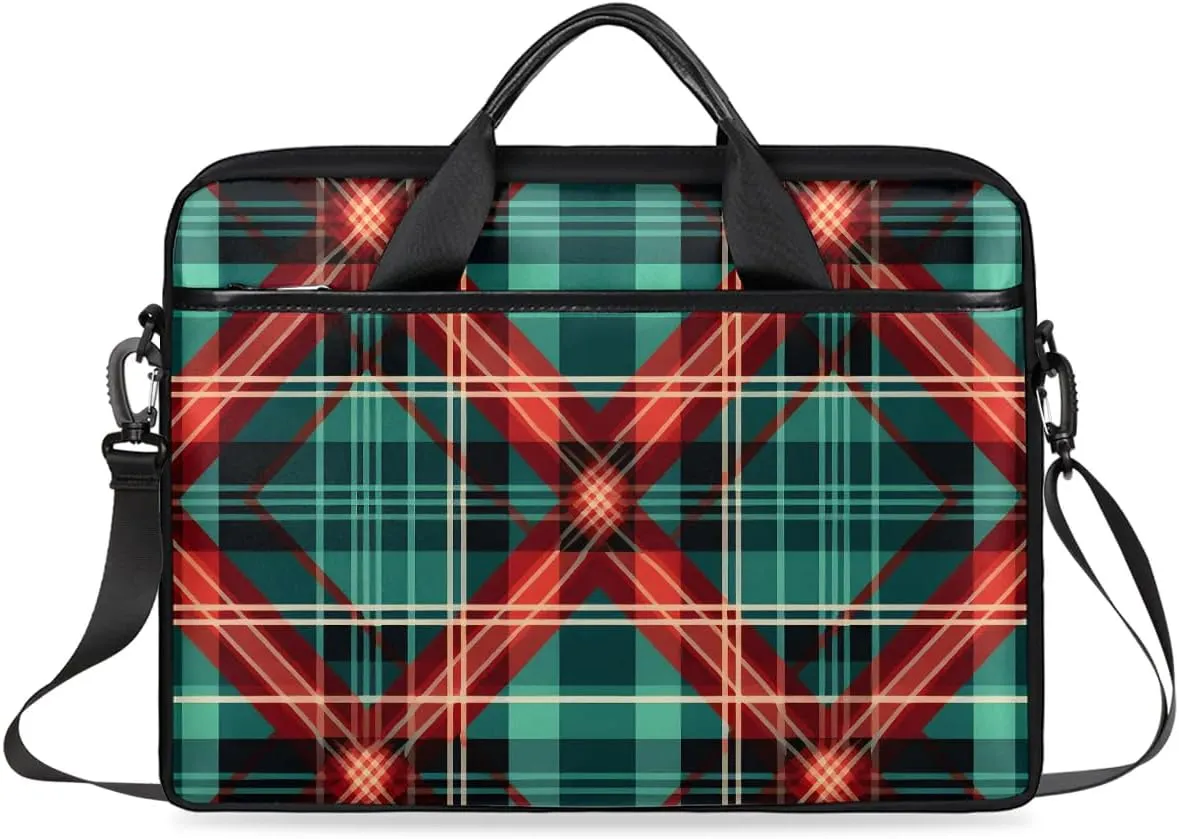 Laptop Shoulder Bag Christmas Poinsettia Classic Tablet Computer Notebook Sleeve Messenger Bags Carrying Case with Strap Briefcase Tote for 14 15 in Laptops