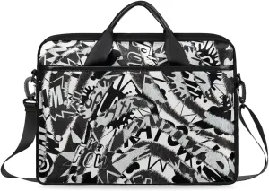 Laptop Shoulder Bag Classic Zebra Print Style Tablet Computer Notebook Sleeve Messenger Bags Carrying Case with Strap Briefcase Tote for 14 15 in Laptops