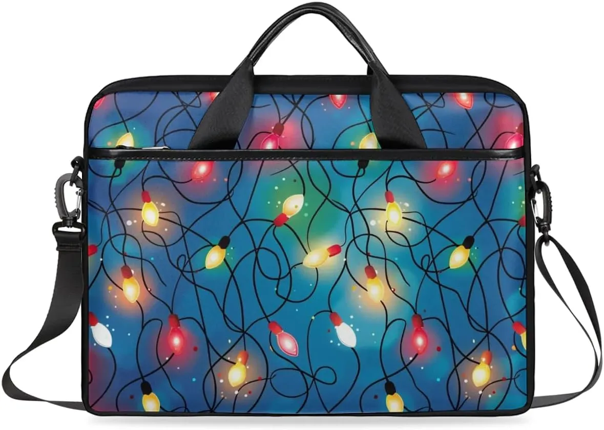 Laptop Shoulder Bag Interesting Christmas Decor Tablet Computer Notebook Sleeve Messenger Bags Carrying Case with Strap Briefcase Tote for 14 15 in Laptops