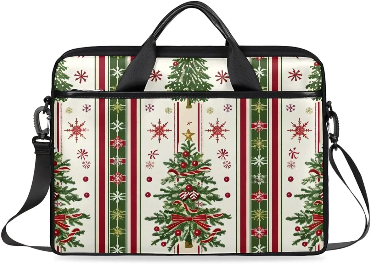 Laptop Shoulder Bag Interesting Xmas Tablet Computer Notebook Sleeve Messenger Bags Carrying Case with Strap Briefcase Tote for 14 15 in Laptops