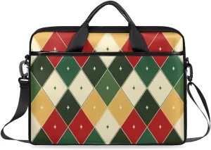 Laptop Shoulder Bag Xmas Decor Theme Tablet Computer Notebook Sleeve Messenger Bags Carrying Case with Strap Briefcase Tote for 14 15 in Laptops