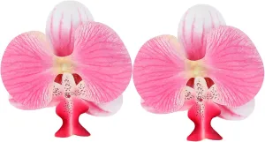 Large Flower Earrings for Women Artificial Flower Earrings Oversized Exaggerated Butterfly Orchid Earrings