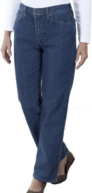 LEE Women's Relaxed Fit Straight Leg Jean, Premium Stone, 12