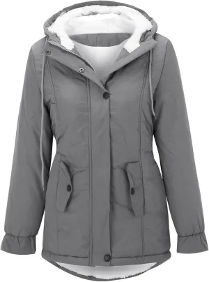 Lined Thick Women's Trench Warm Winter ' Hooded Overcoat Coat Outwear Women's Coat Us Leather Jacket