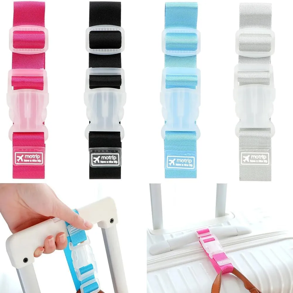 Luggage Carrying Clip Buckle, Add a Bag Luggage Straps Jacket Gripper Heavy Duty Luggage Straps for Suitcases, Travel Belt, Suitcase Strap (4PCS)