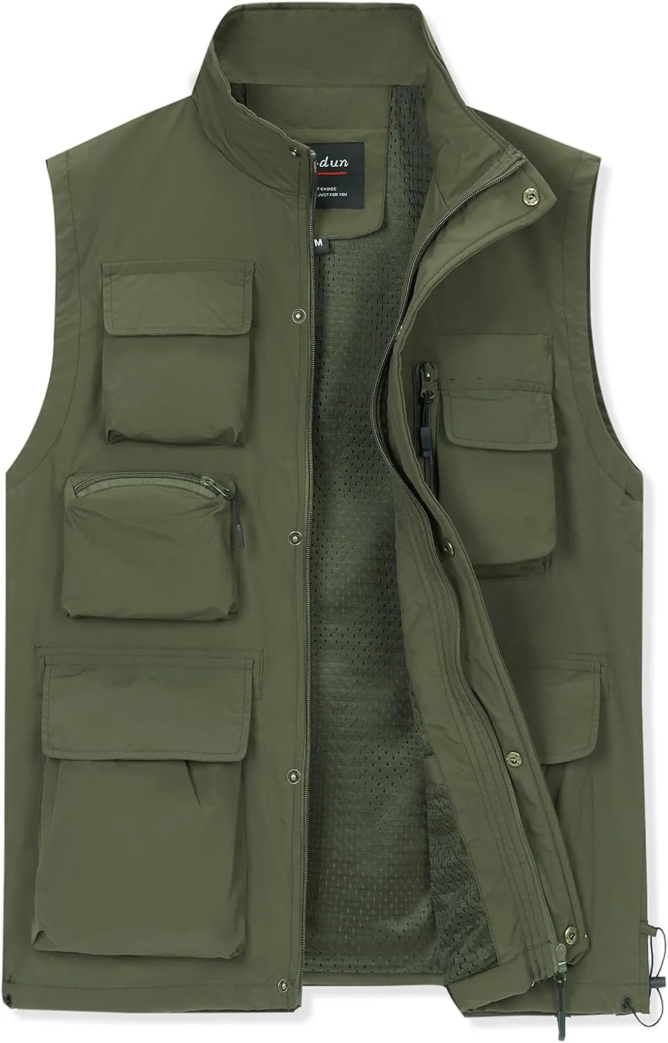 MANLUODANNI Men's Casual Vest Fishing Safari Travel Outdoor Work Photo Vests with Multi Pockets