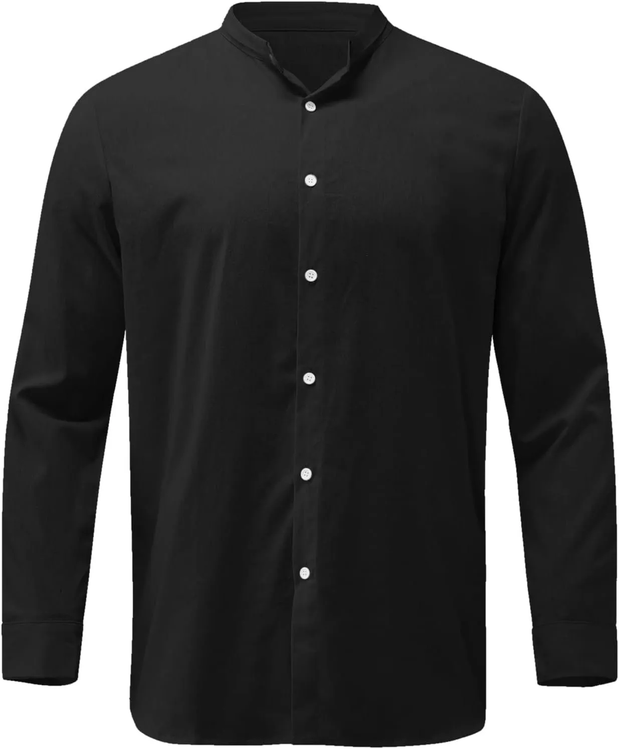 Men Cotton Linen Shirts 2024 Fall Fashion Big and Tall Shirt Casual Loose Button Tops Comfy Long Sleeve Blouse