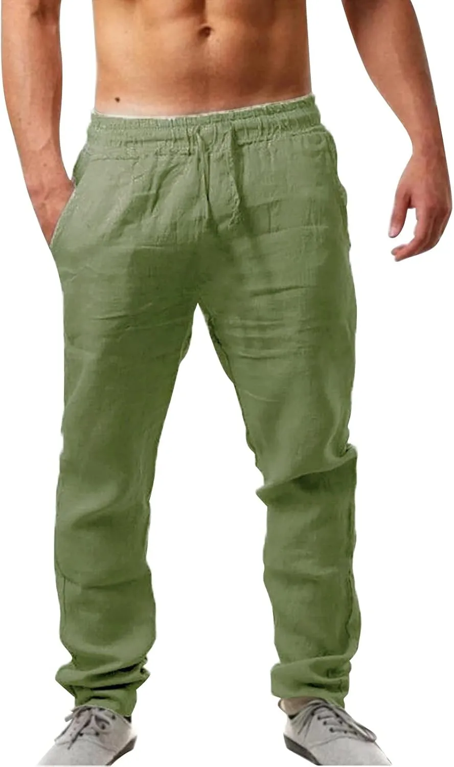 Men Lightweight Jogging Pant Chinos Work Joggers Comfort Fit Sport Casual Sweatpants Loungewear Sweat Pants