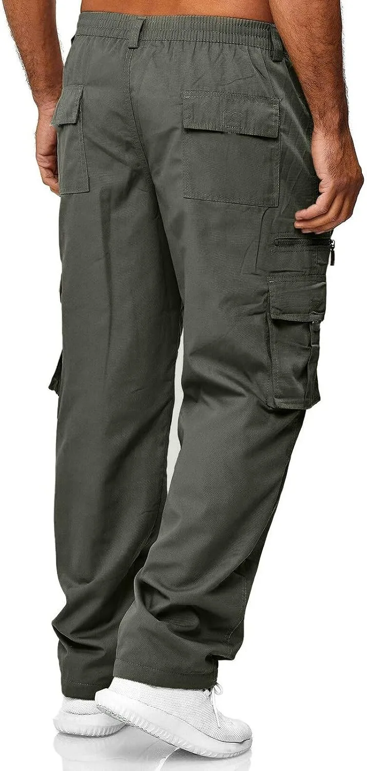 Men Lightweight Jogging Pant Chinos Work Joggers Comfort Fit Sport Casual Sweatpants Loungewear Sweat Pants