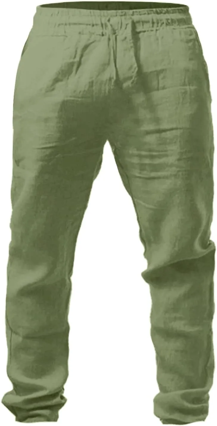 Men Lightweight Jogging Pant Chinos Work Joggers Comfort Fit Sport Casual Sweatpants Loungewear Sweat Pants