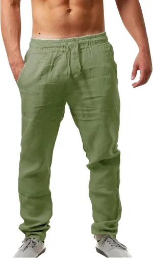 Men Lightweight Jogging Pant Chinos Work Joggers Comfort Fit Sport Casual Sweatpants Loungewear Sweat Pants