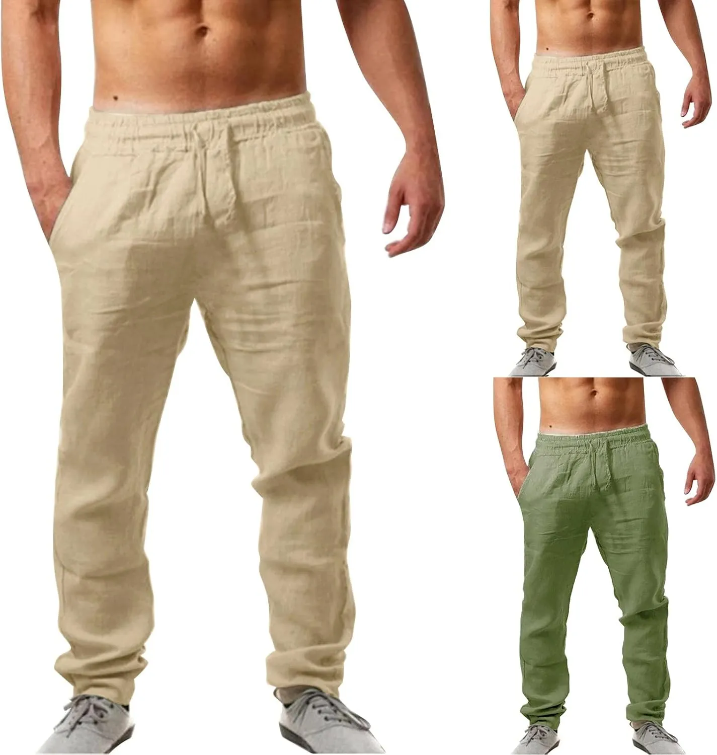 Men Lightweight Jogging Pant Chinos Work Joggers Comfort Fit Sport Casual Sweatpants Loungewear Sweat Pants