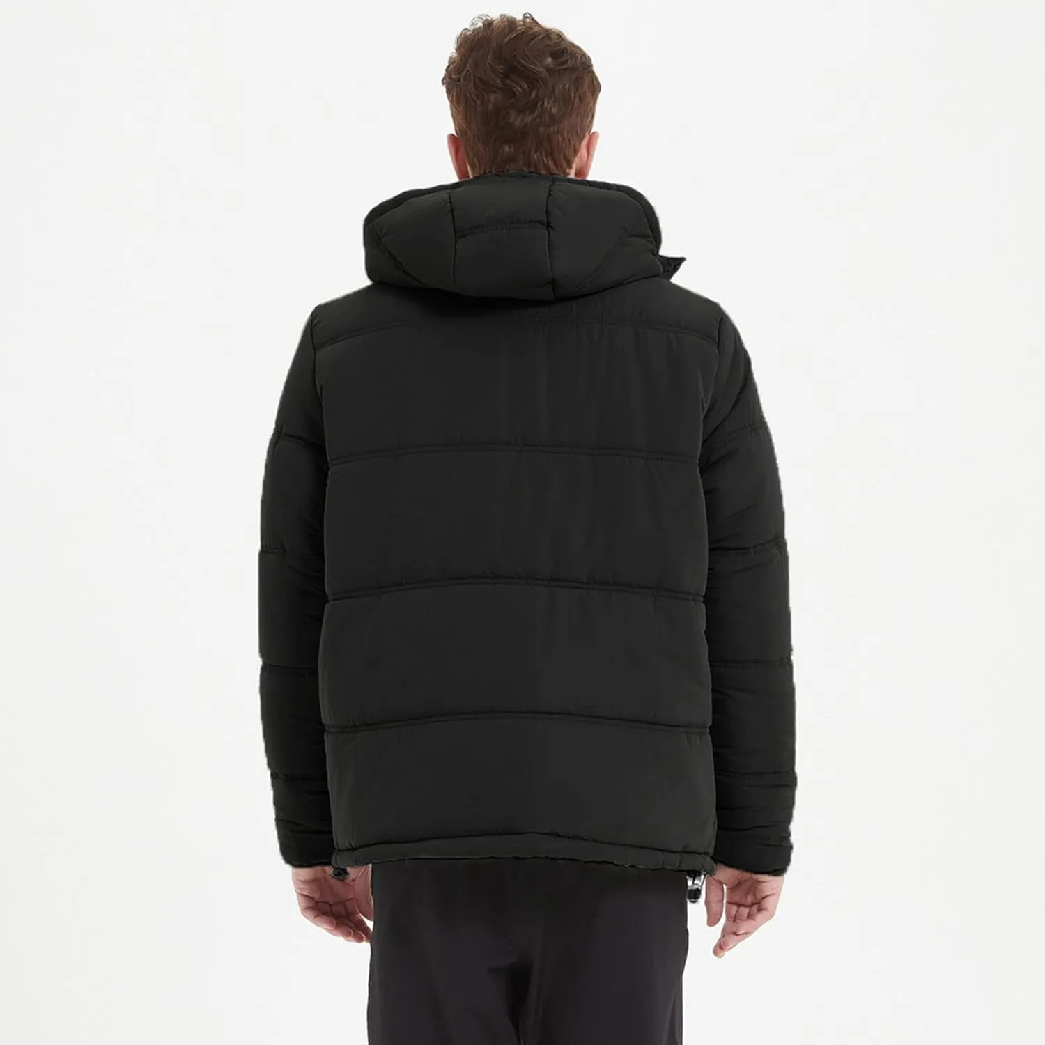 Mens Autumn And Winter Fashion Casual Hooded Loose Thickened Warm Cotton Coat Cotton Padded Jacket Men S Light