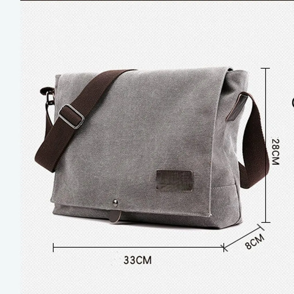 Men's Canvas Crossbody Shoulder Messenger Bags Man Cross Body Bag Casual Portable Male Bag