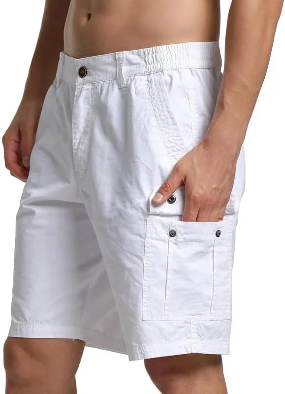 Men's Cargo Shorts 6 Pockets Cotton Shorts Work Casual Hiking Shorts