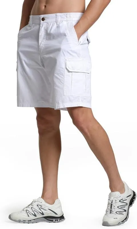 Men's Cargo Shorts 6 Pockets Cotton Shorts Work Casual Hiking Shorts