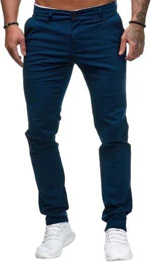 Mens Chinos Pants Skinny Flat Front Joggers Dress Pants Slim Fit Workout Pants for Men Sweatpants Hiking Pants