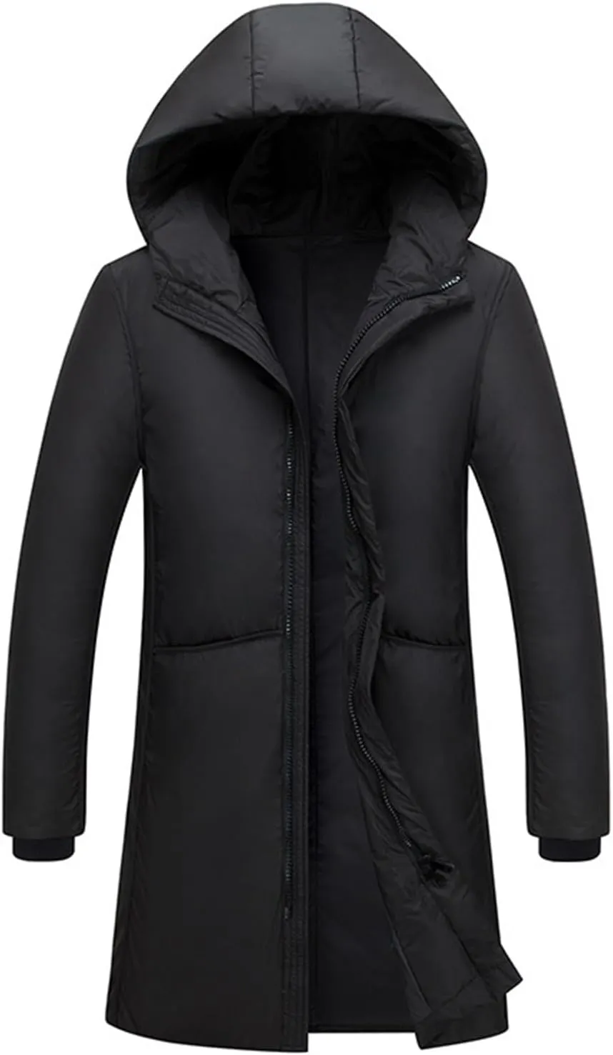 Men's Down Jacket Long Casual Thickened Cotton Padded Jacket Fashion Trend Winter Coat Men's Winter with Hood
