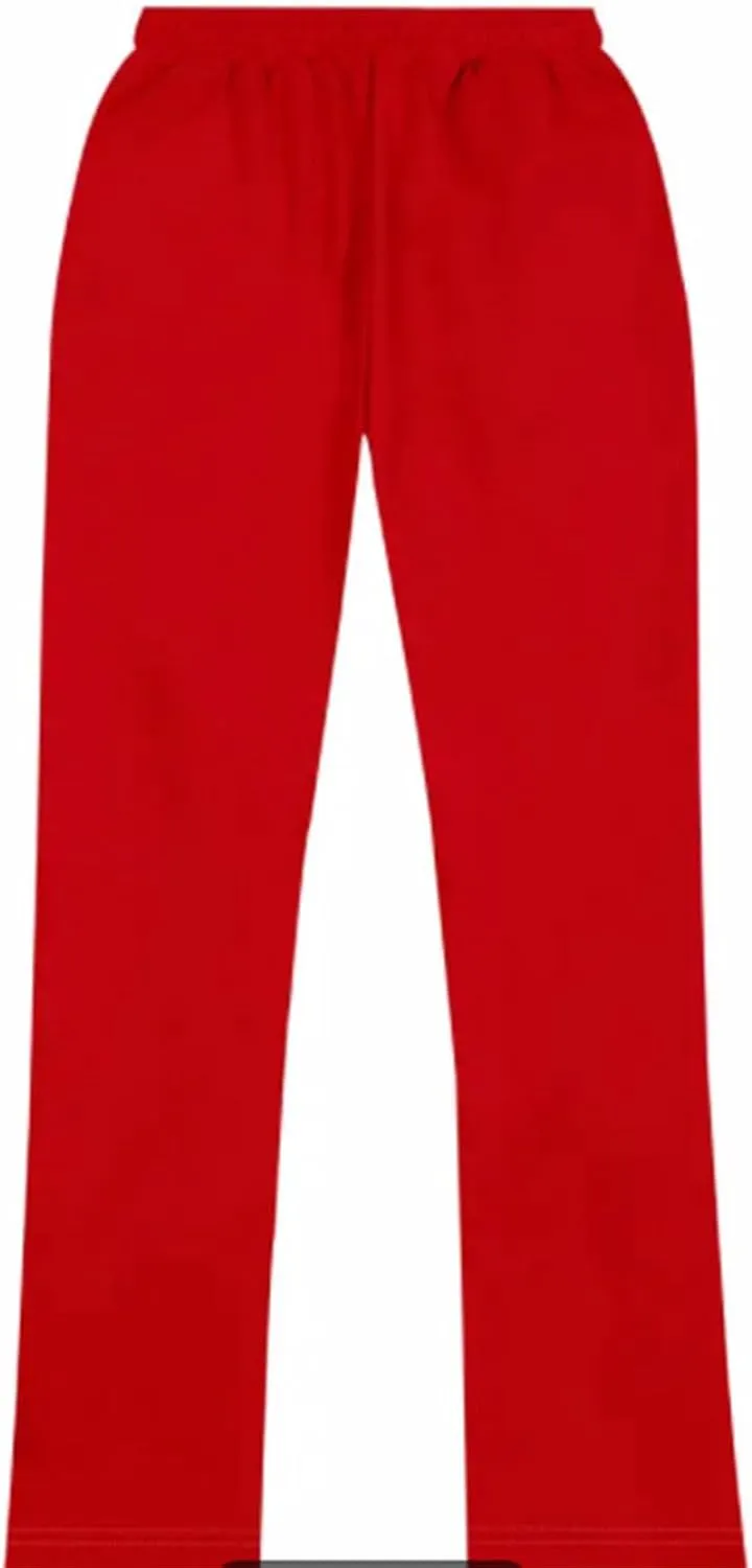 Mens Flared Pants Casual Sweatpants Slim Fit Bell-Bottomed Trousers Lightweight Breathable Tracksuit Bottoms Solid Pant
