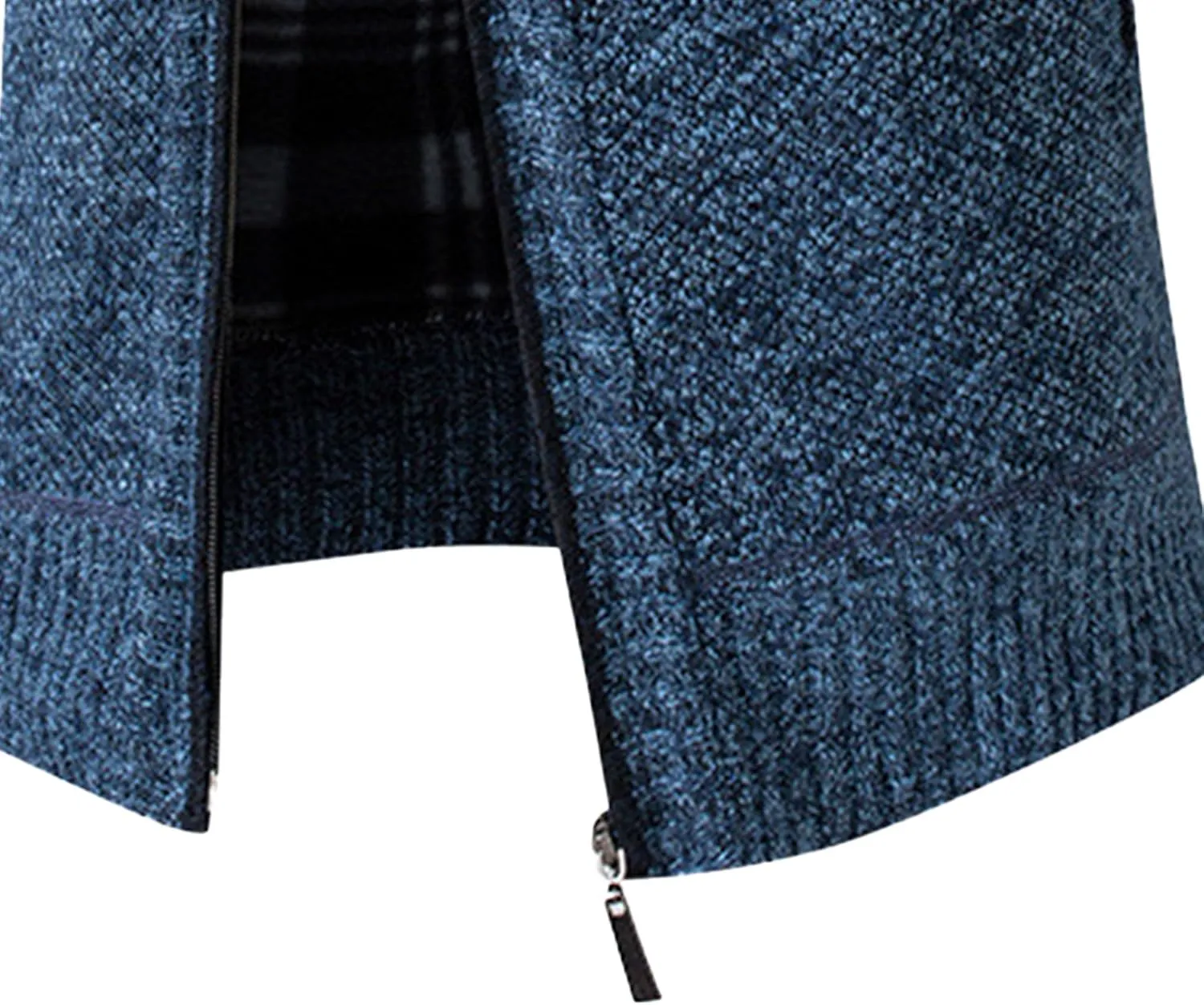 Men's Knitted Jacket Man Slim Fit Full Zip Sweater Male Soft Flannel Lining Thicken Warm Cardigan