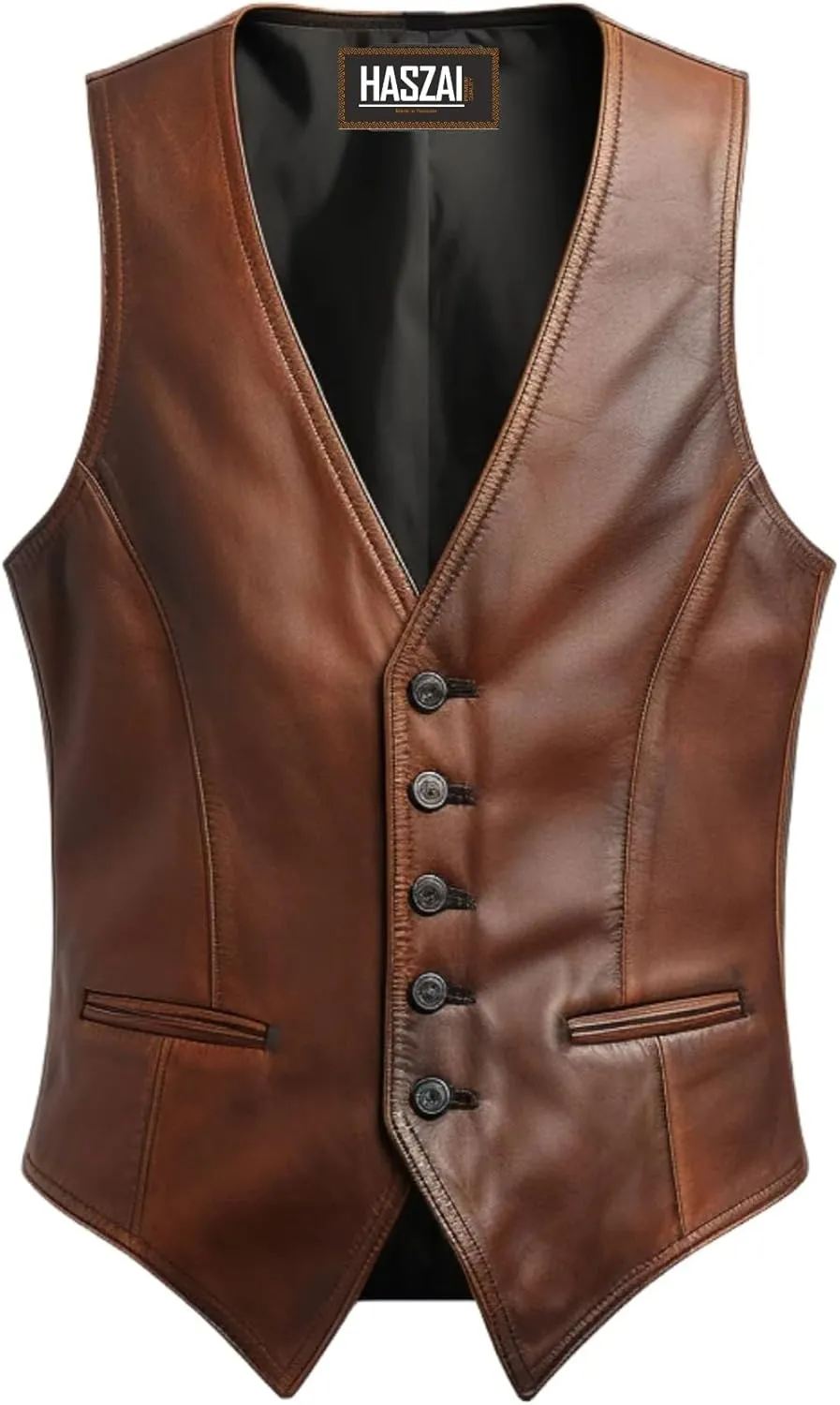 Mens Leather Vintage Vests, Club Leather Vest for Mens, Cowboy Leather Vests Western style