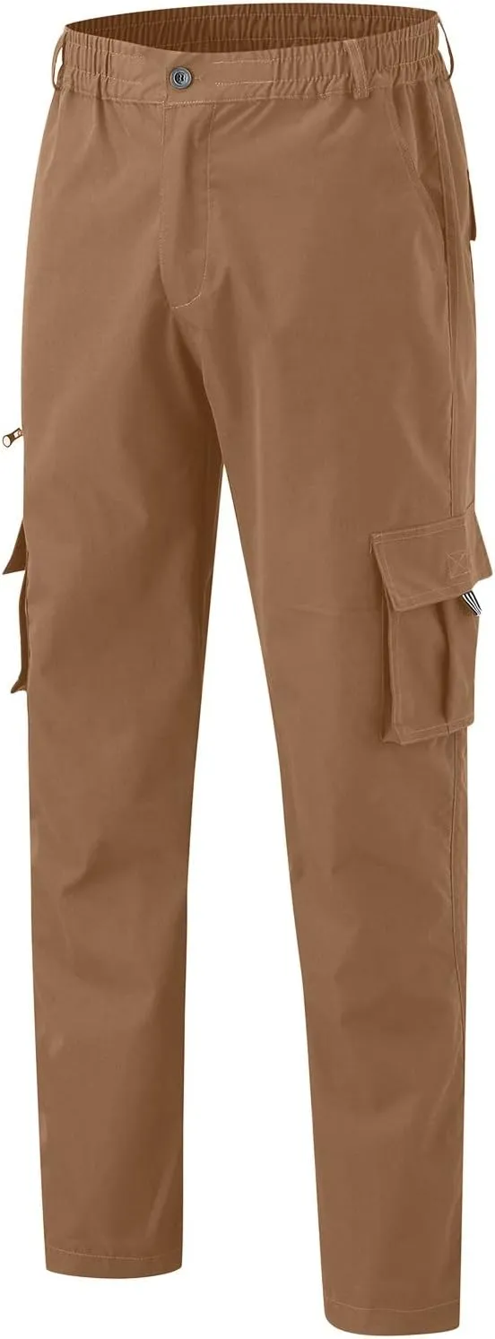 Men's Lightweight Jogging Pant Lounge Work Joggers Comfort Fit Sport Casual Sweatpants Elastic Waist Pants