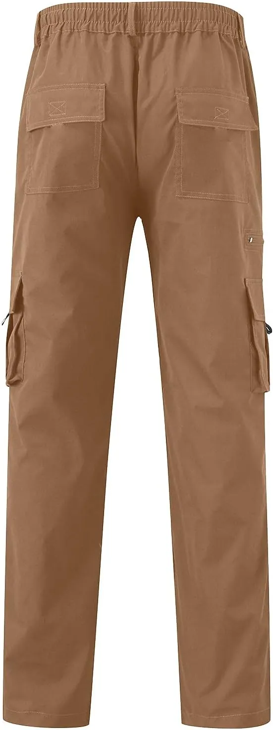 Men's Lightweight Jogging Pant Lounge Work Joggers Comfort Fit Sport Casual Sweatpants Elastic Waist Pants