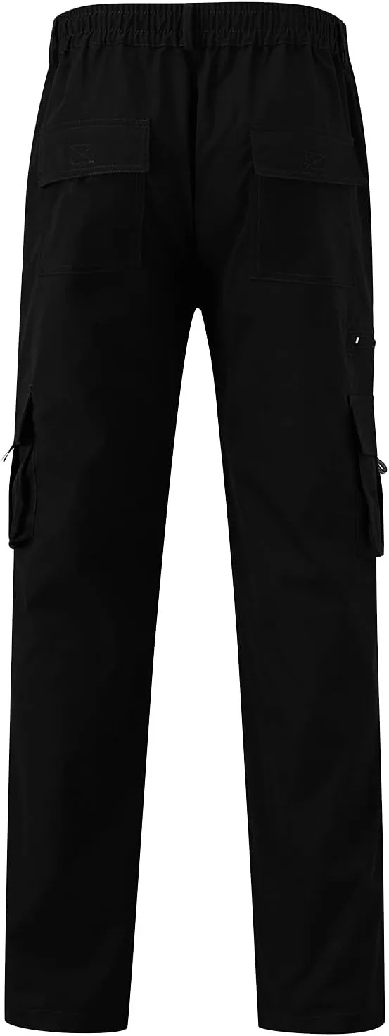 Men's Lightweight Jogging Pant Lounge Work Joggers Comfort Fit Sport Casual Sweatpants Elastic Waist Pants
