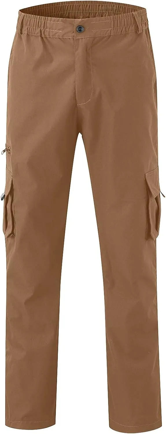 Men's Lightweight Jogging Pant Lounge Work Joggers Comfort Fit Sport Casual Sweatpants Elastic Waist Pants