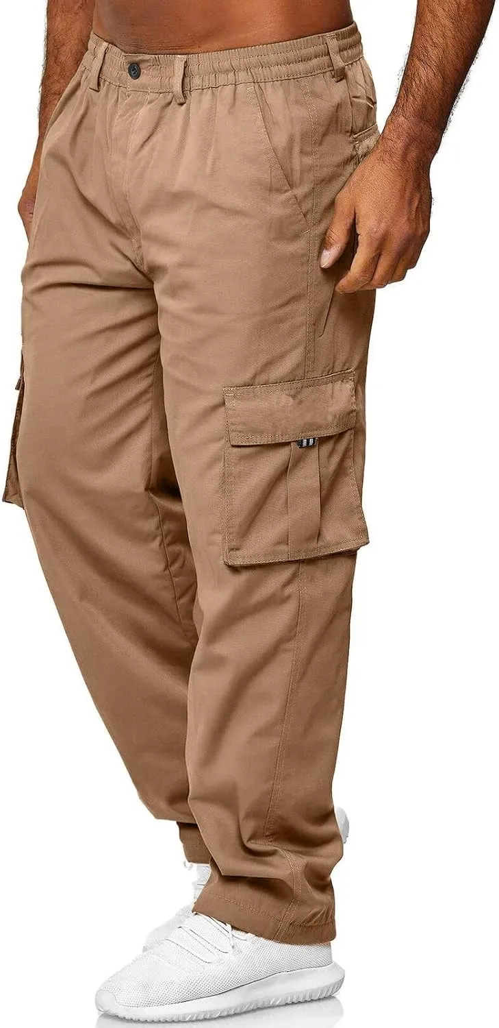Men's Lightweight Jogging Pant Lounge Work Joggers Comfort Fit Sport Casual Sweatpants Elastic Waist Pants