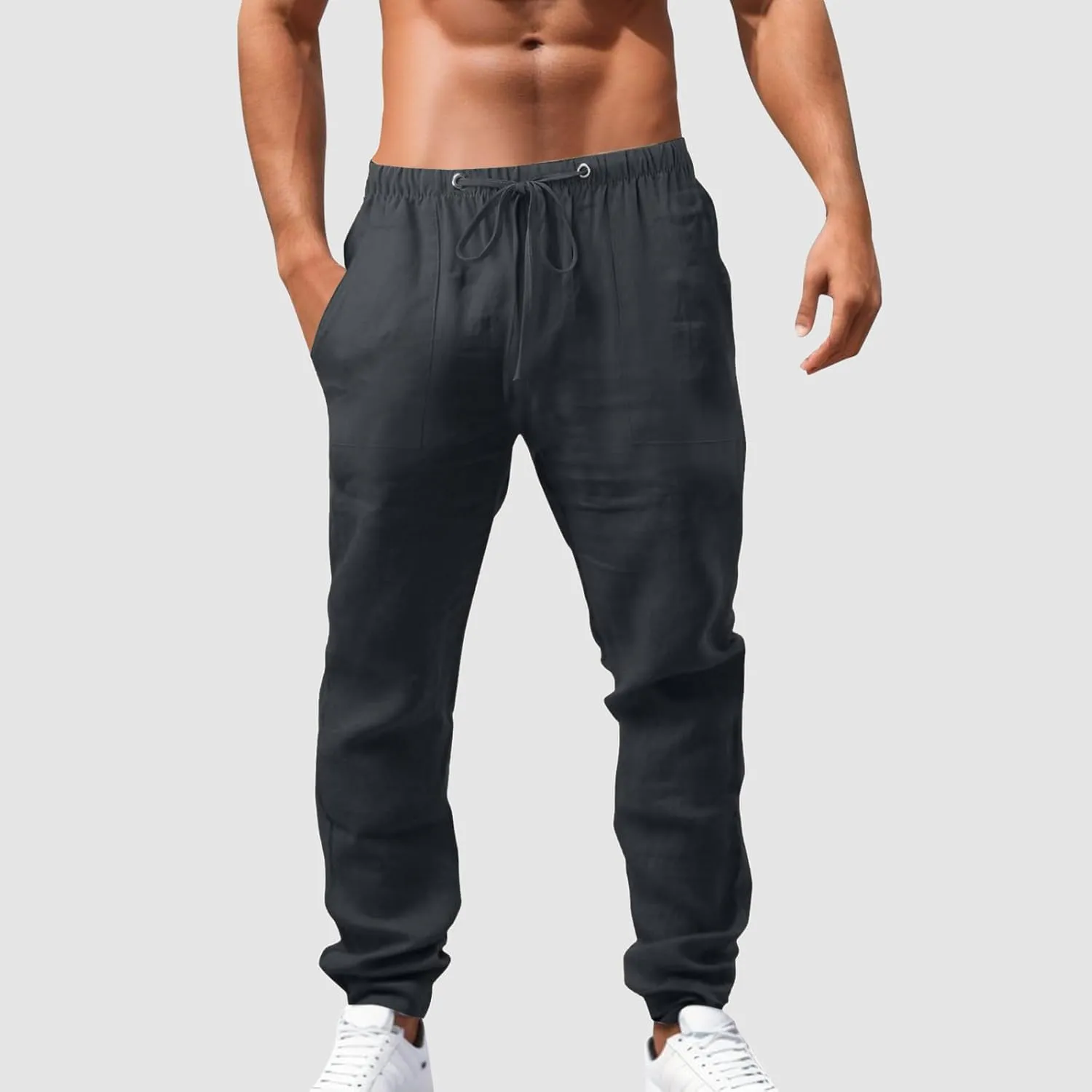 Mens Lightweight Jogging Pant Pull-On Work Joggers Comfort Fit Sport Casual Sweatpant Workout Gym Pants