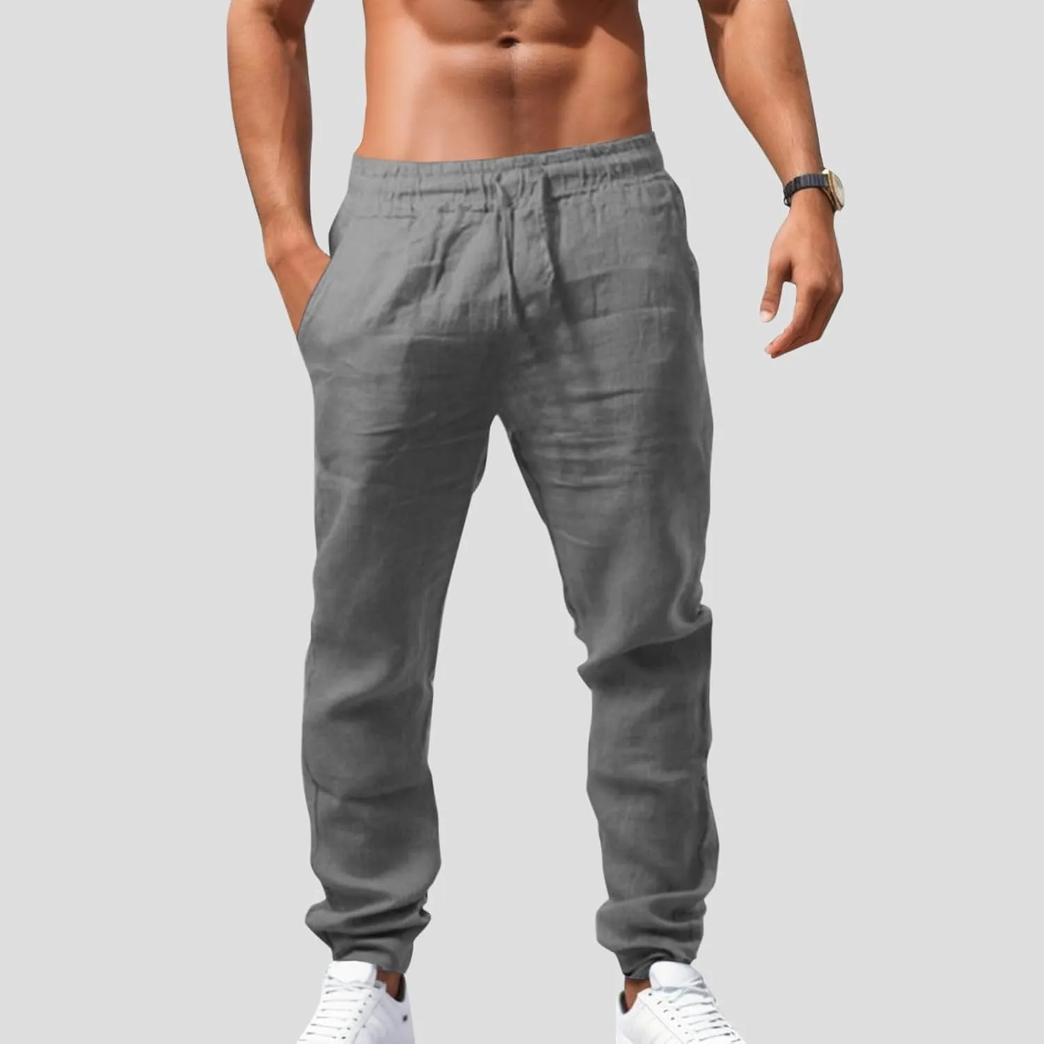 Mens Lightweight Jogging Pant with Pocket Pull On Work Joggers Relaxed Fit Sports Casual Sweatpant Long Pants
