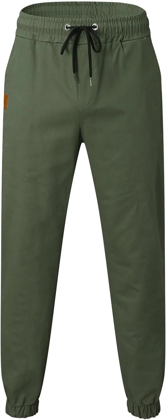 Mens Pants Joggers with Pockets Casual Sweatpants Pants Drawstring Chino Pants Twill Track Jogging Outdoor Cargo Cargo Pants