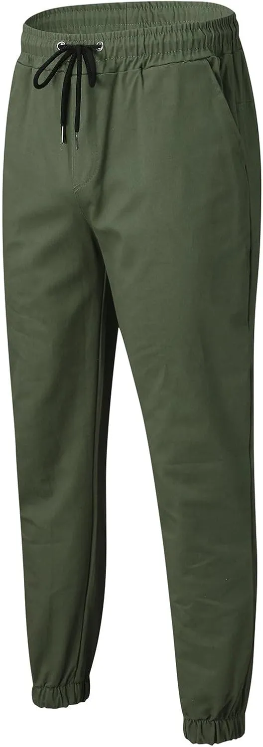 Mens Pants Joggers with Pockets Casual Sweatpants Pants Drawstring Chino Pants Twill Track Jogging Outdoor Cargo Cargo Pants