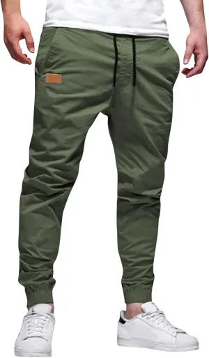 Mens Pants Joggers with Pockets Casual Sweatpants Pants Drawstring Chino Pants Twill Track Jogging Outdoor Cargo Cargo Pants