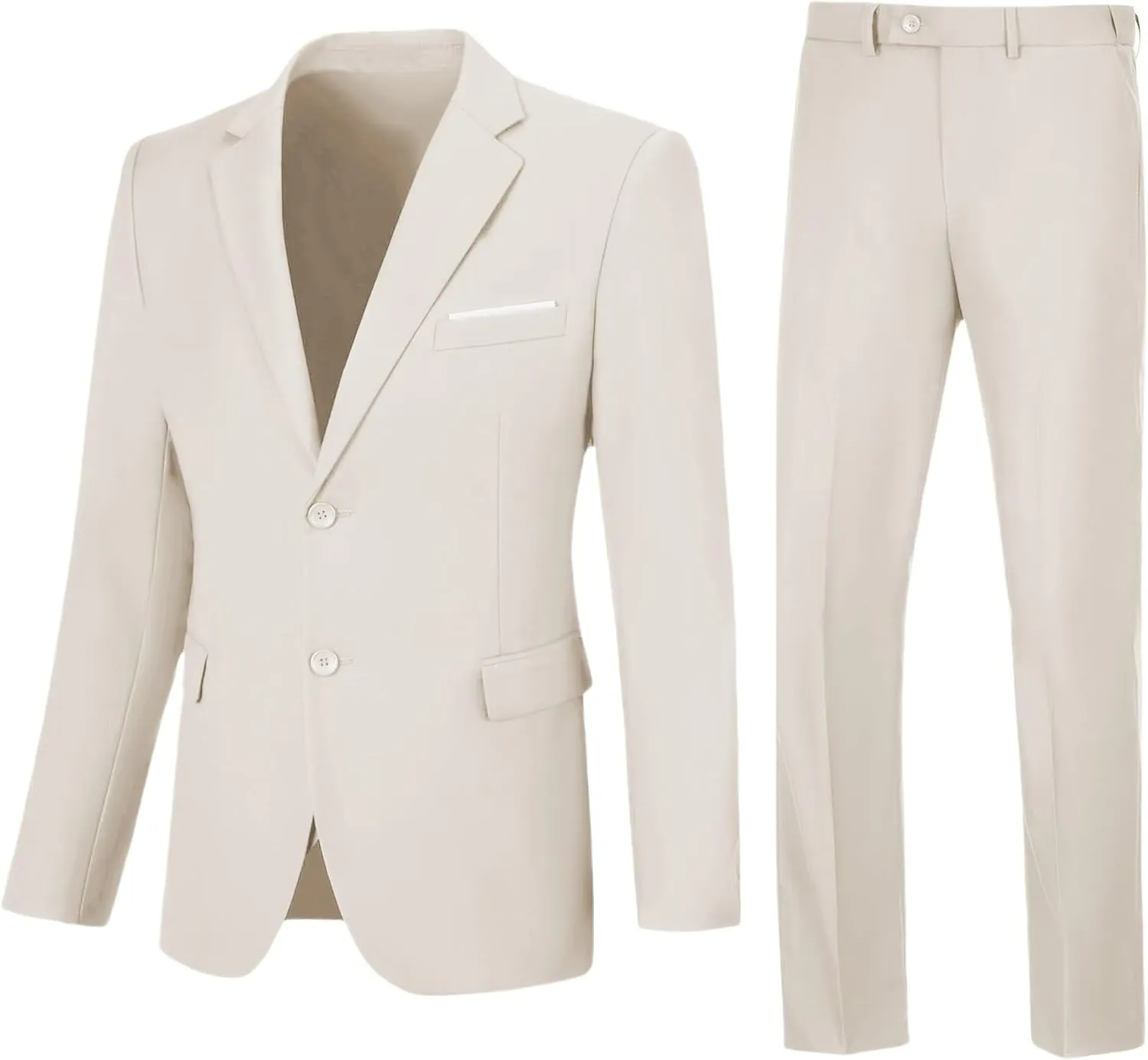 Men's Suit Slim Fit 2 Piece Prom Suits Two Button Jacket Blazer Pants Formal Wedding Dinner Business Tuxedo