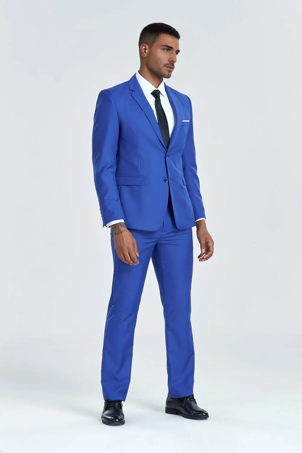 Men's Suit Slim Fit 2 Piece Prom Suits Two Button Jacket Blazer Pants Formal Wedding Dinner Business Tuxedo