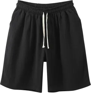 Mens Summer Casual Shorts Stretch Drawstring Yoga Shorts Lightweight Comfy Loose Gym Shorts Vacation Shorts Trendy