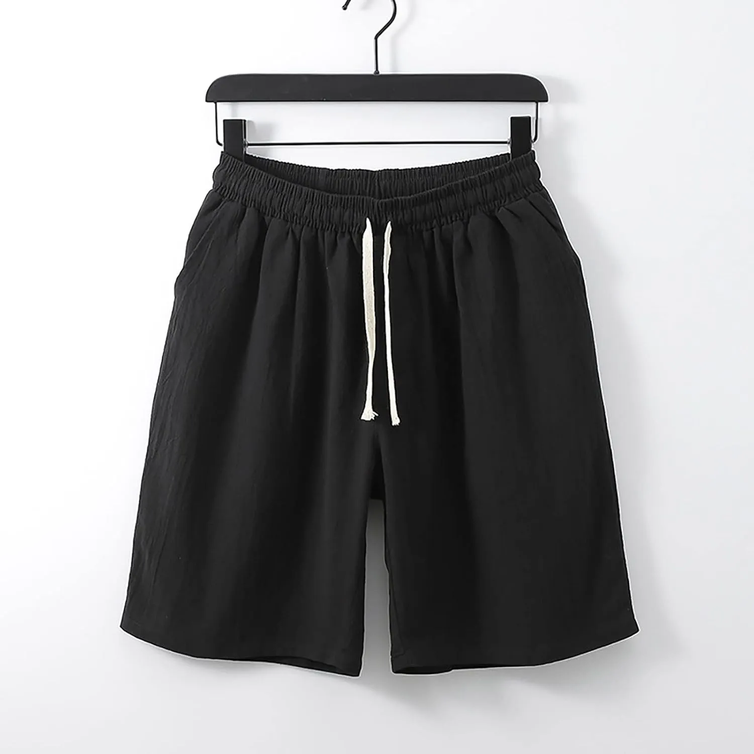 Mens Summer Casual Shorts Stretch Drawstring Yoga Shorts Lightweight Comfy Loose Gym Shorts Vacation Shorts Trendy