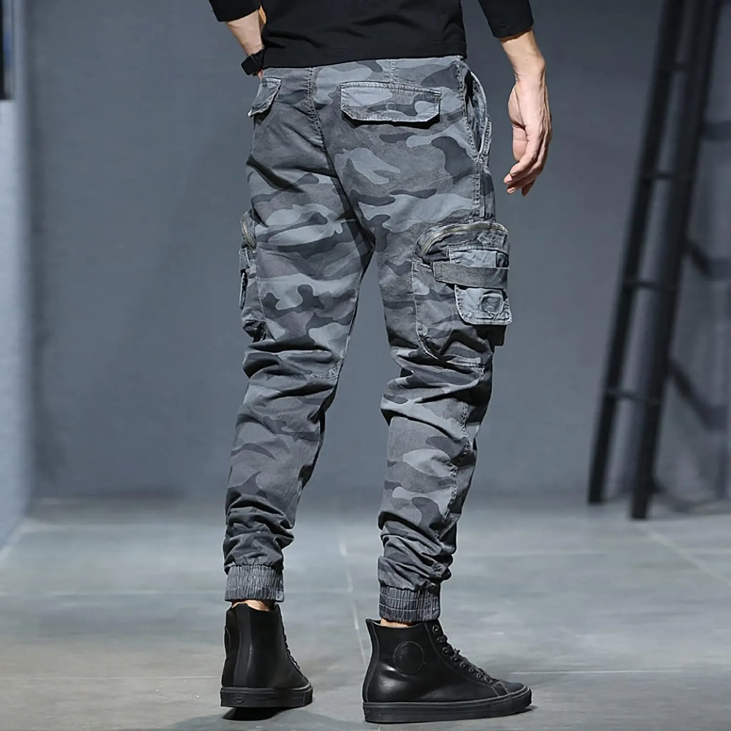 Mens Sweatpants with Pockets Big and Tall Athletic Mens Joggers Pants Casual Jogging Pant Long Multi-Pockets Outdoor