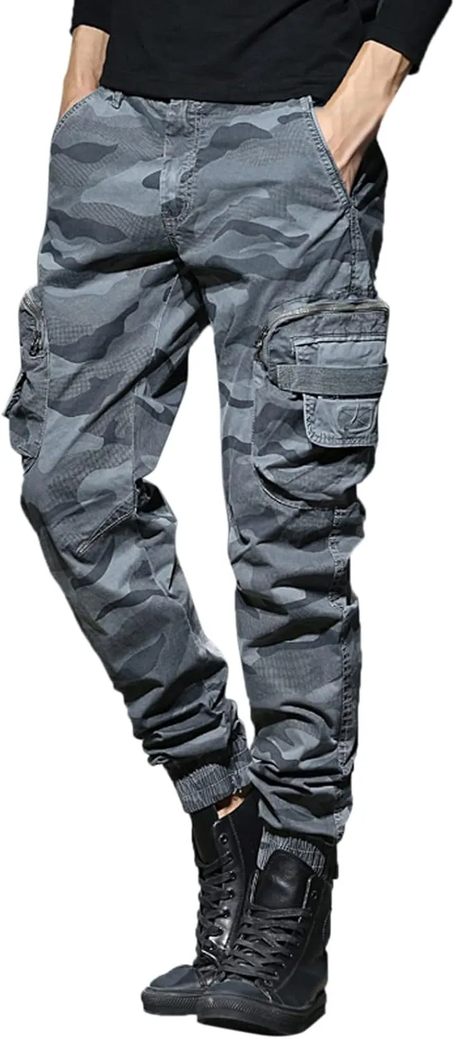 Mens Sweatpants with Pockets Big and Tall Athletic Mens Joggers Pants Casual Jogging Pant Long Multi-Pockets Outdoor