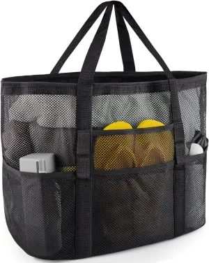 Mesh Beach Bag - Large Tote Bag for Family, Toys & Vacation Essentials
