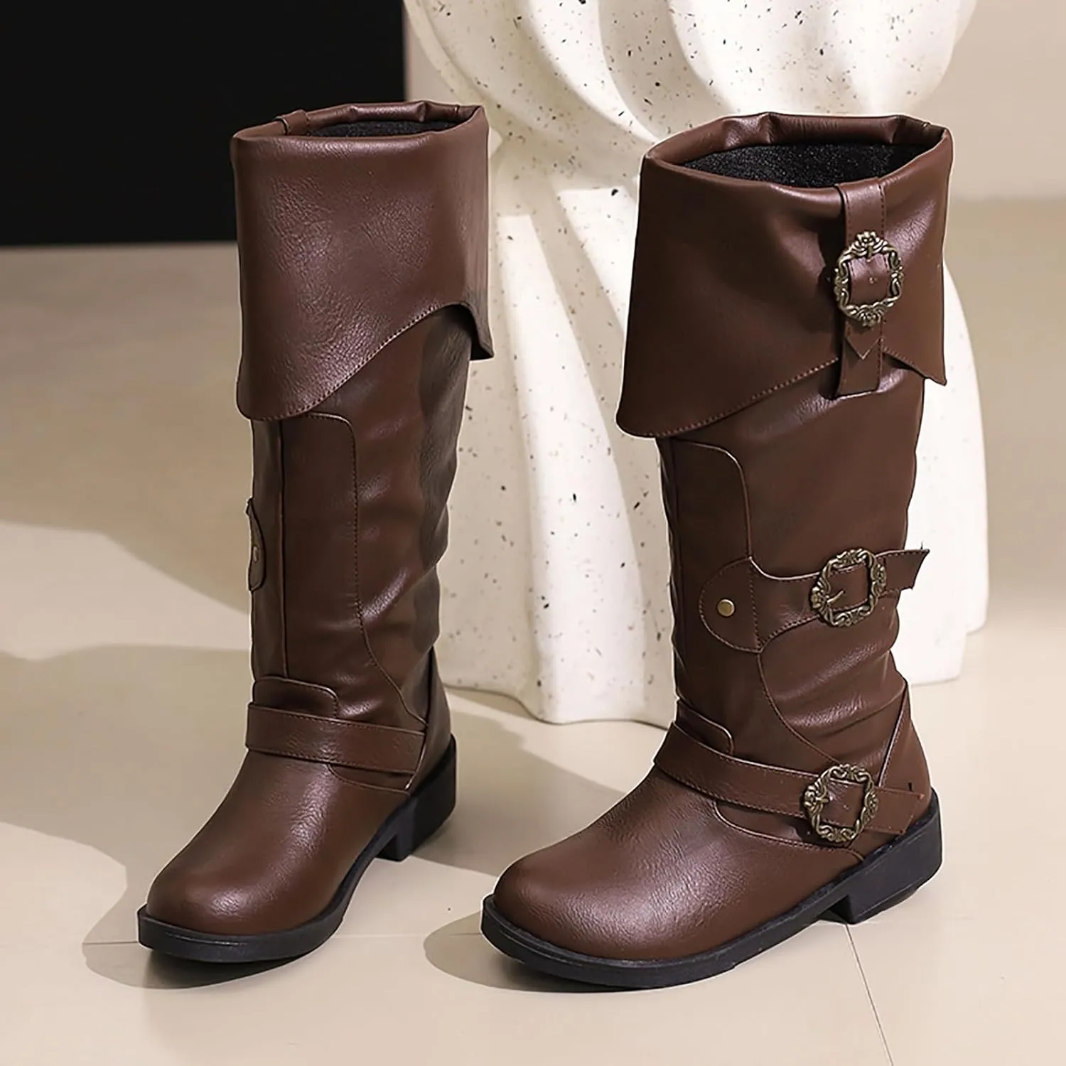 Mid Calf Boots for Women Cowboy Boots for Women Halloween Costume Comfy Boots Medieval Cosplay Boots For Women Boots
