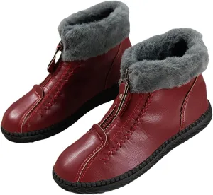 Mid Calf Winter Boots for Women Waterproof Snow Womens Snow Boots 9.5 Wide Waterproof Snow Boots Women Pull on Wide Calf Snow Boots for Women Low Heel Botas De Frio Para Mujer Bajita